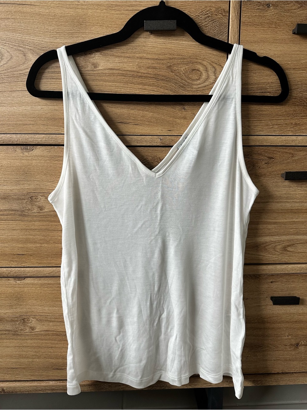 & Other Stories White Double V-Neck Tank - NWOT